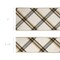 LaRibbons 4" - 2 1/2" Wired Ribbon | Ivory/Black/Gold Bias Cut Plaid | 5 Yard Roll